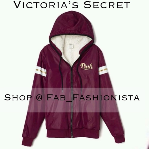 Victoria’s Secret PINK Sherpa anorak rain jacket size small - Picture 1 of 8
